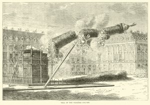 Fall of the Vendome Column, april 1871 af English School