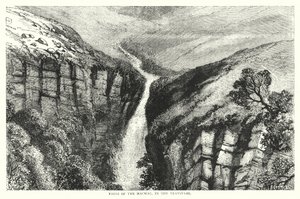 Falls of the Macmac, i Transvaal (gravering) af English School