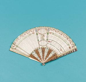 Fan trykt med "Fanology or the Ladies Conversation Fan" af Charles Francis Badini, udgivet 1797 af English School