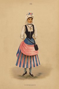 Udklædningstøj: Normandiet (farvelitografi) af English School