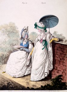 Modeplade med morgenkjole til kvinder, 1796 af English School
