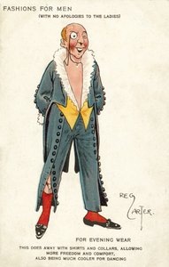 Mode til mænd (uden undskyldninger til damerne) (farve litho) af English School
