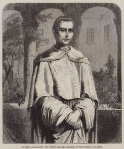 Fader Lacordaire, det nyvalgte medlem af det franske akademi (gravering) af English School