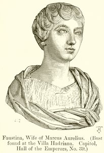 Faustina, kone til Marcus Aurelius. (Byste fundet i Villa Hadriana. Capitol, Kejsernes Hall, nr. 39)