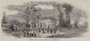 Fest ved Denham Court, nær Uxbridge (gravering) af English School