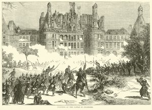 Kampe ved slottet Chambord, december 1870 af English School