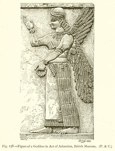 Figur af en gudinde i handling af tilbedelse, British Museum af English School