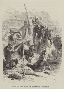Fund af liget af Gustavus Adolphus (gravering) af English School
