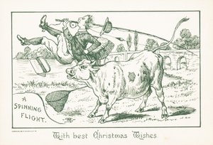 Fisker kastet af Tyr, julekort af English School