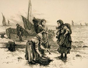 Fisherwomen i c.1880, fra 