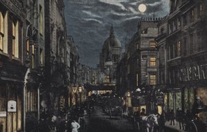 Fleet Street og St Pauls, London af English School