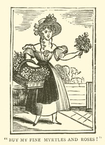Blomstersælger (træsnit) af English School
