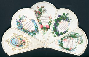 Blumen auf einem Fächer