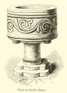 Font på Castle Eaton af English School
