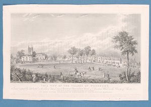 Fodboldkamp på Village Green i Wrenbury, England af English School