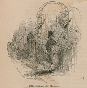 Footman med flambeau af English School
