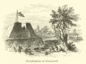 Fortifications at Gravesend  af English School