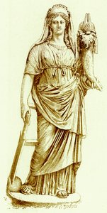 Fortuna, statue i Vatikanet, illustration fra History of Rome af Victor Duruy, udgivet 1884 (digitalt forbedret billede) af English School
