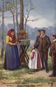 Fortune Teller på Hampstead Heath af English School