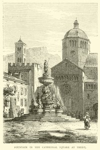 Fountain in the Cathedral Square at Trent  af English School
