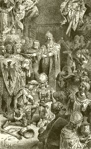 Frederick Barbarossas Court i Mayence af English School
