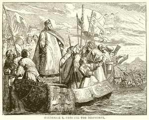 Frederik I krydser Bosporus af English School