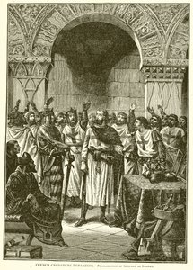 Franske korsfarere på vej.--Proklamation af Godfrey som leder af English School