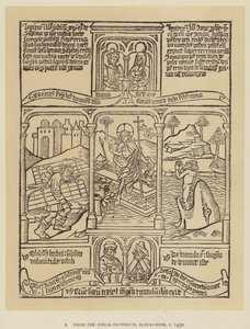 Fra Biblia pauperum, blokbog, c 1450 (litho) af English School