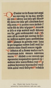 Fra det latinske psalter trykt af Caxton mellem 1480 og 1483 (litho) af English School