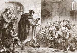 Froments skole ved Molard, illustration fra The History of Protestantism af James Aitken Wylie (1808-1890), pub. 1878 af English School