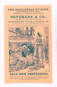 Forside fra et Oetzmann & Co.-katalog, ca. 1885-90 (tryk) af English School