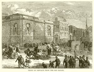 Foran Newgate fra Old Bailey af English School