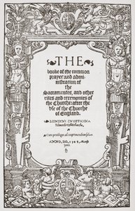 Frontispice, The Book of Common Prayer, 1549 af English School
