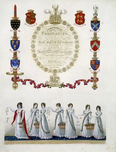 Frontispiece, from "Ceremonial of the Coronation of his Most Sacred Majesty King George the Fourth", by John Whittaker, 1823dani af English School