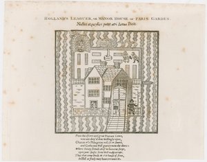 Frontispice til Hollands Leaguer, 1632. Paris Have af English School