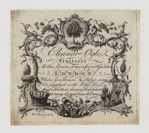 Fruiterer, Eleanor Ogle, handelskort af English School