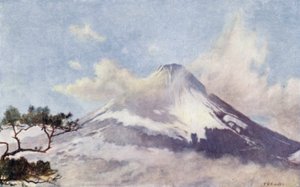 Fujisan, det "hellige bjerg" (farve litho) af English School