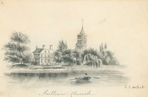 Fulham Kirke; original blyantstegning af C S Gilbert af English School