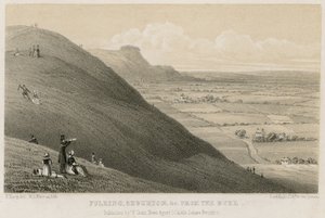 Fulking, Edburton osv. fra Dyke (gravering) af English School