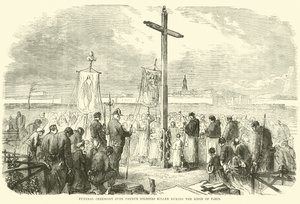 Begravelsesceremoni over franske soldater dræbt under belejringen af Paris, oktober 1870 af English School