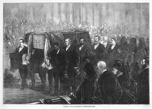 Dr. Livingstones begravelse i Westminster Abbey af English School