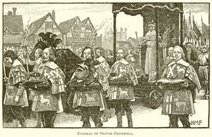 Oliver Cromwells begravelse af English School
