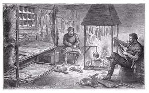 Pelsfangere i Canada, 1880 af English School