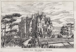 Fyndynate House, nær Aberfeldy, Perthshire (gravering) af English School