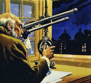 Galileo skabte et teleskop og opdagede fire Jupiters satellitter af English School
