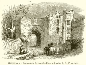 Porten til Richmond Palace af English School
