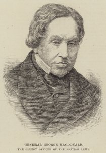 General George MacDonald, den ældste officer i den britiske hær (gravering) af English School