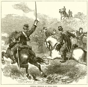 General Sheridan ved Cedar Creek af English School