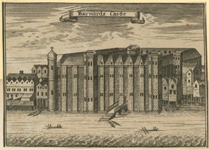 Generel udsigt over Baynards Castle af English School