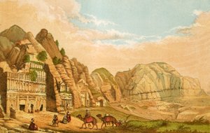 Generel udsigt over Petra fra nordøst af English School